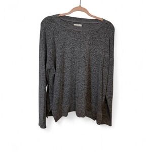 Lucky Brand Gray Long Sleeve Knit Top Womens L Soft Casual